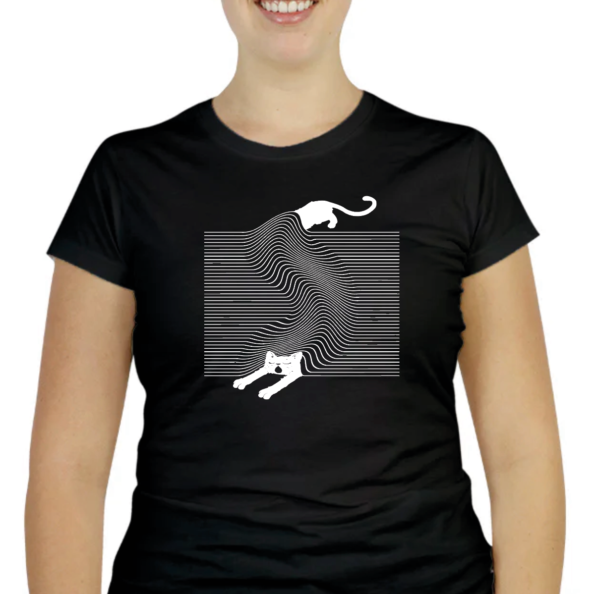 playera manga corta gato unisex