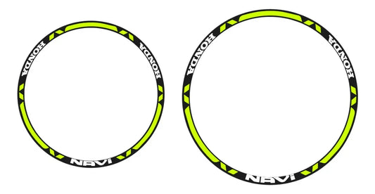 Stickers Calcomanias Para Rin Moto Honda Navi Amarillo Neon