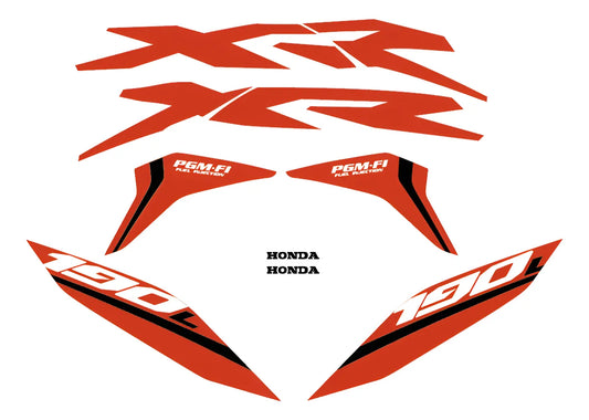 Stickers Calcomanías Para Laterales Moto Honda Xr 190 L