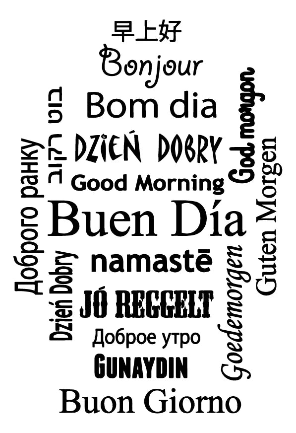 Sticker Calcomania Buen Dia Good Morning Buongiorno Vinil