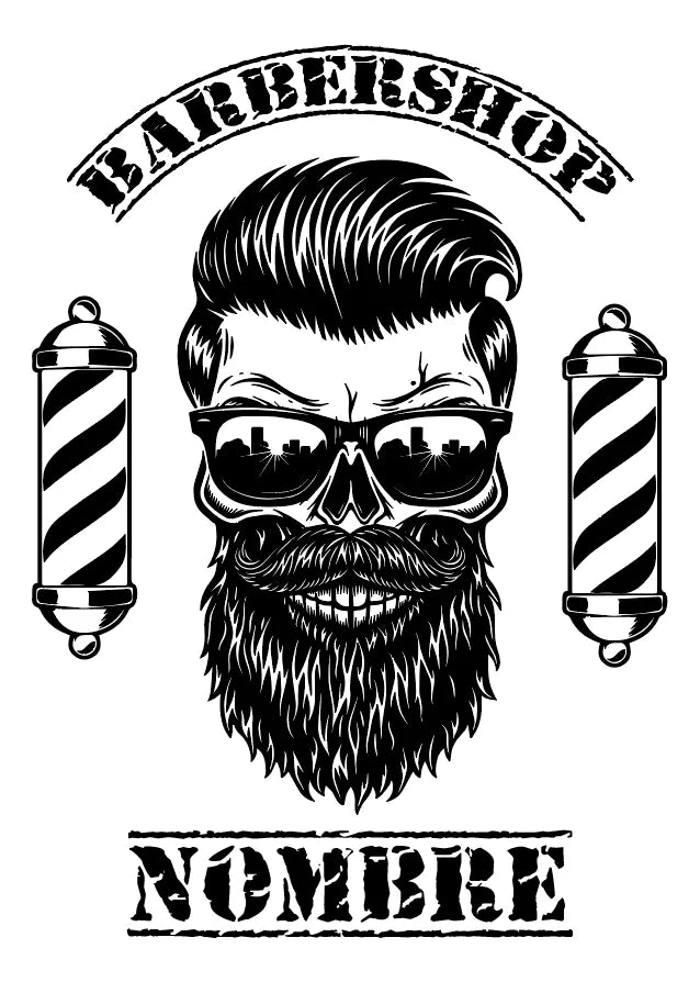 Sticker Calcomanía Barbería Estetica Salón Personalizado