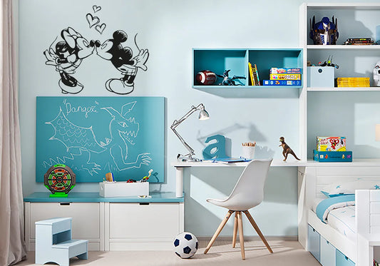 Sticker Calcomania Mickey Y Minnie Mouse Decorativo Niños