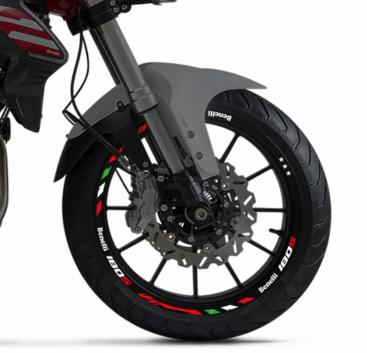 Stickers Calcomanías Reflejantes Para Rines Motos Benelli Tricolor 180s