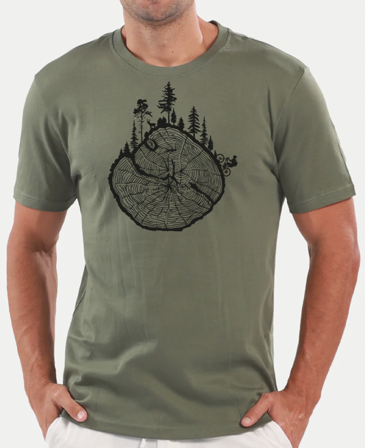 Playera manga corta ciclismo Bosque