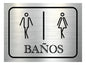 Letrero Baño Damas Y Caballeros Sanitario Estireno