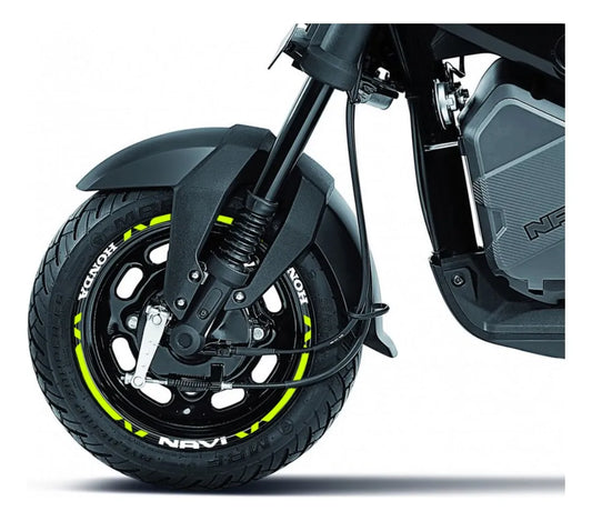 Stickers Calcomanias Para Rin Moto Honda Navi Amarillo Neon