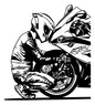 Sticker Calcomania Biker Motocicleta Motos Decorativo Negro
