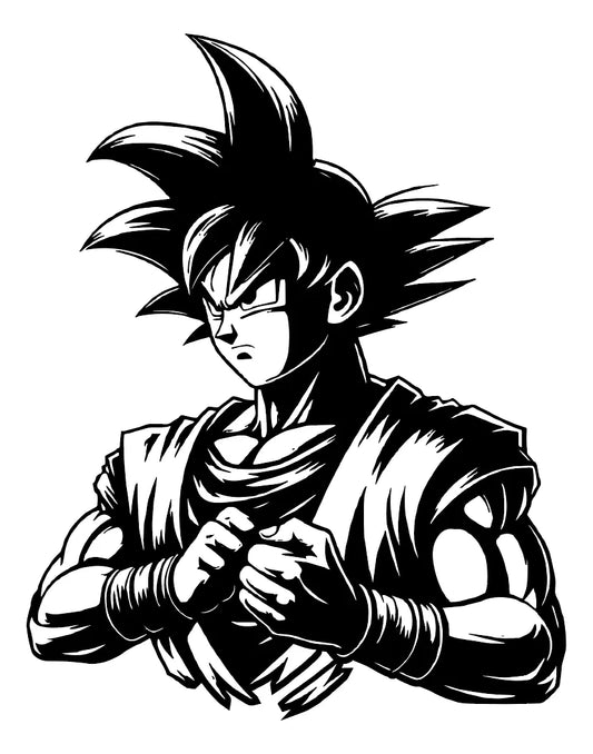 Sticker Calcomania Goku Dragon Ball Z Anime Manga Negro