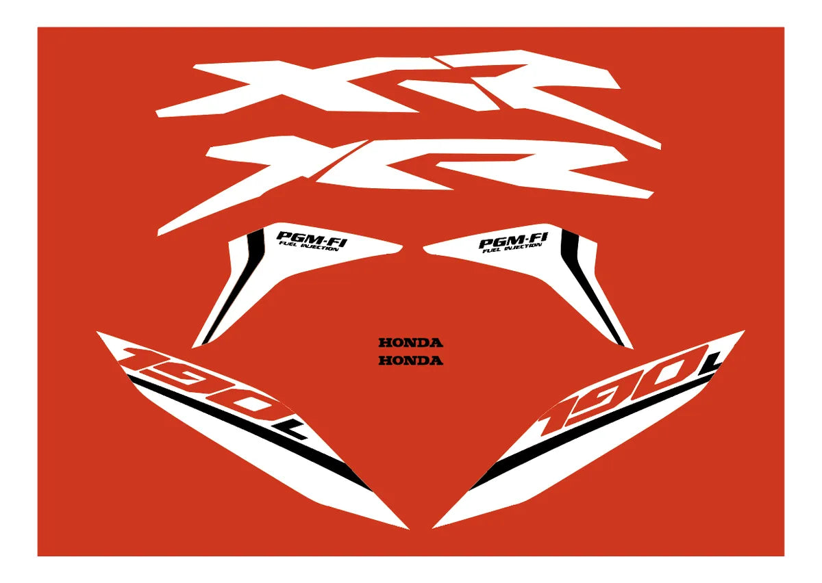 Stickers Calcomanías Para Laterales Moto Honda Xr 190 L