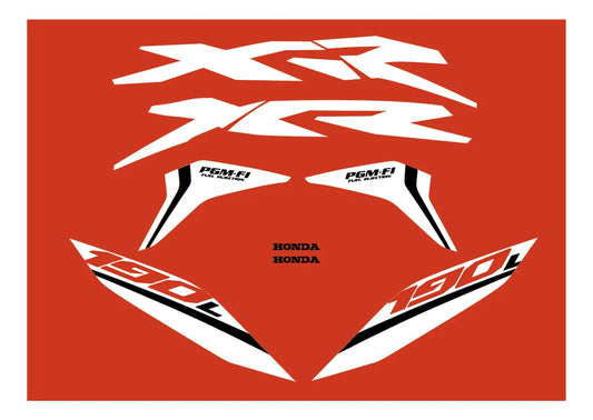 Stickers Calcomanías Para Laterales Moto Honda Xr 190 L