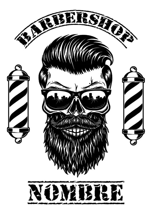 Sticker Calcomanía Barbería Estetica Salón Personalizado